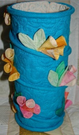 Quilted vase for a Living Threads workshop